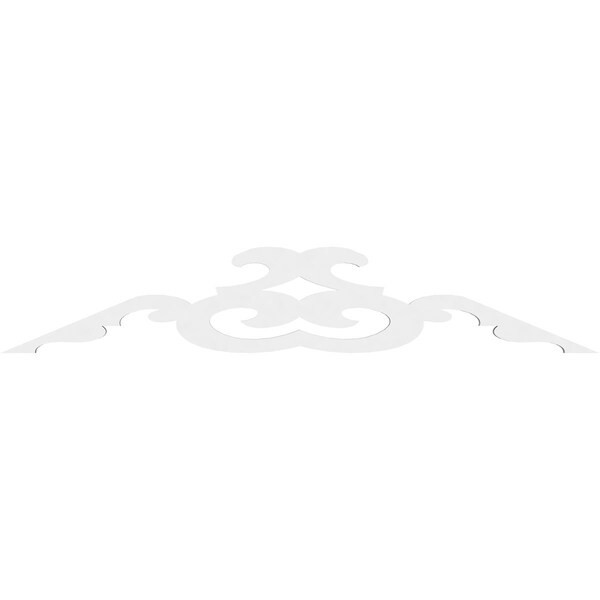Ekena Millwork Pitch Benson Architectural Grade PVC Gable Pediment, 48"W x 10"H x 1"P (5/12) - GPP048X010X100BEN