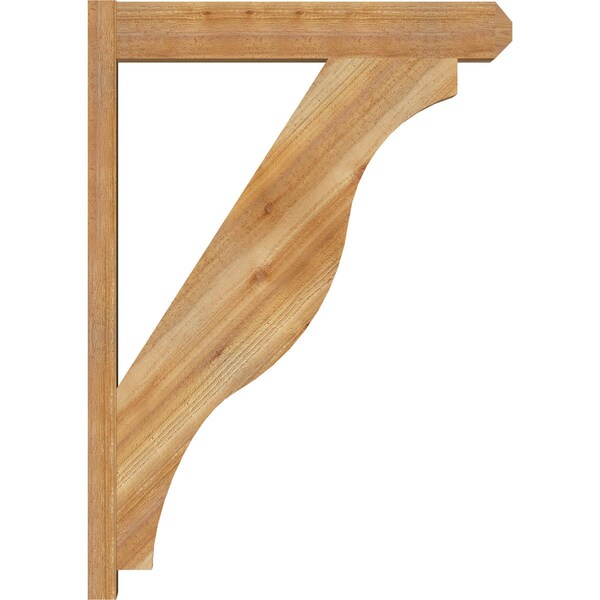 Ekena Millwork Funston Rough Sawn Craftsman Outlooker, Western Red Cedar, 6"W x 30"D x 42"H - OUT06X30X42FST04RWR