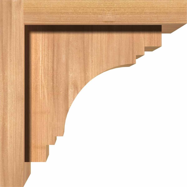 Ekena Millwork Pescadero Smooth Corbel w/Backplate, Western Red Cedar, 7 1/2"W x 8"D x 8"H - COR08X08X08PEC01SWR