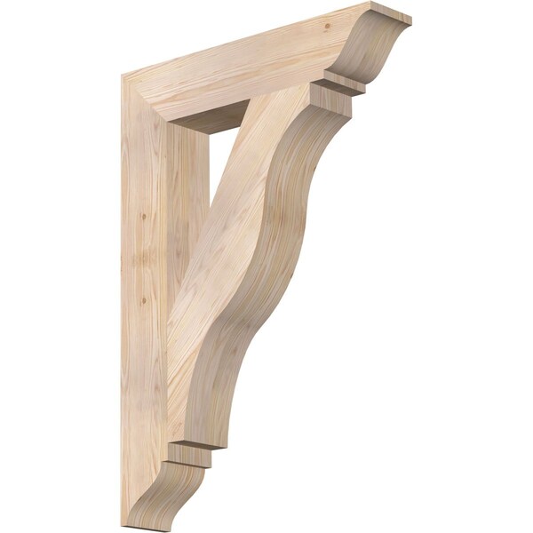 Ekena Millwork Funston Traditional Smooth Bracket, Douglas Fir, 5 1/2"W x 28"D x 40"H - BKT06X28X40FST01SDF