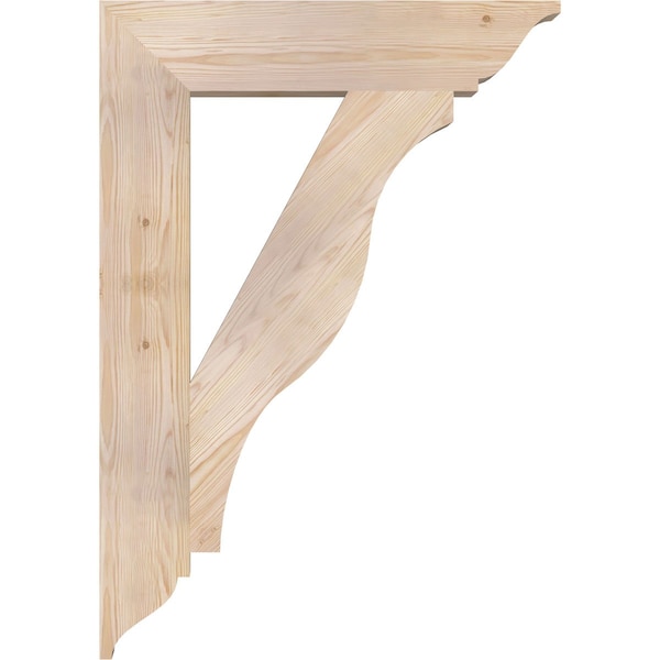 Ekena Millwork Funston Traditional Smooth Bracket, Douglas Fir, 5 1/2"W x 28"D x 40"H - BKT06X28X40FST01SDF