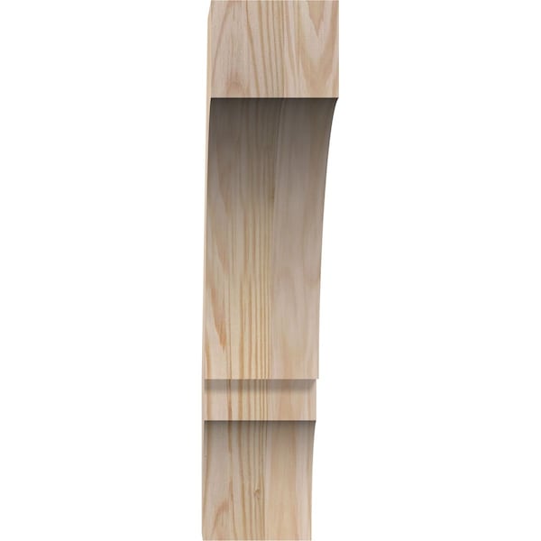 Ekena Millwork 3 1/2"W x 16"D x 16"H Balboa Smooth Knee Brace, Douglas Fir - BRC04X16X16BOA00SDF