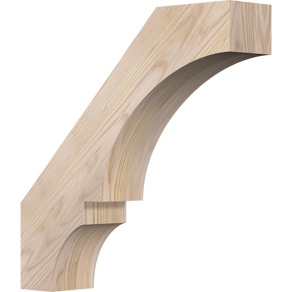 Ekena Millwork 3 1/2"W x 16"D x 16"H Balboa Smooth Knee Brace, Douglas Fir - BRC04X16X16BOA00SDF