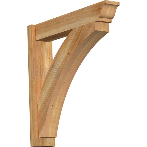 Ekena Millwork Thorton Rough Sawn Traditional Outlooker, Western Red Cedar, 6"W x 30"D x 30"H - OUT06X30X30THR01RWR