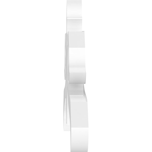 Ekena Millwork Pitch Florence Architectural Grade PVC Gable Pediment, 48"W x 10"H x 1"P (5/12) - GPP048X010X100FLO
