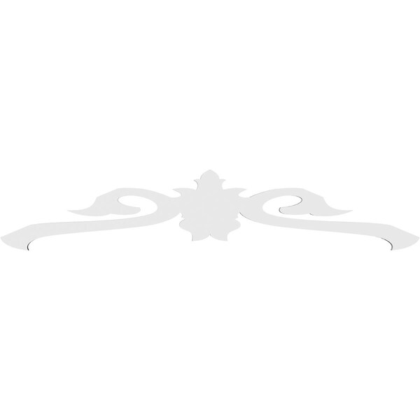 Ekena Millwork Pitch Florence Architectural Grade PVC Gable Pediment, 48"W x 10"H x 1"P (5/12) - GPP048X010X100FLO