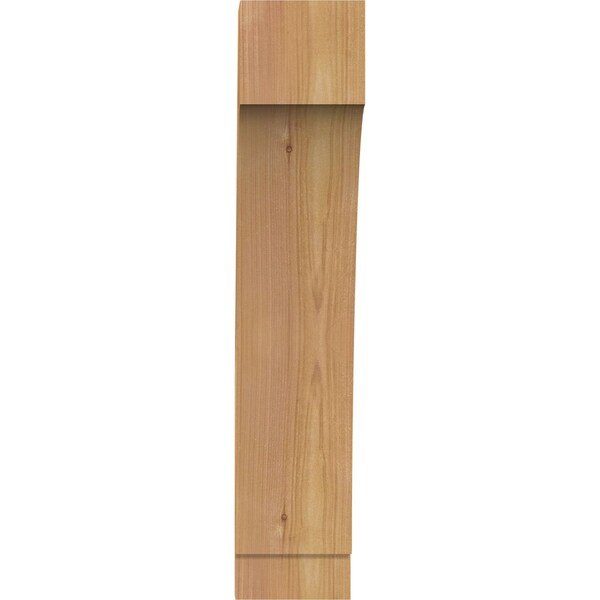 Ekena Millwork 4"W x 8"D x 20"H Imperial Rough Sawn Knee Brace, Western Red Cedar - BRC04X08X20IMP00RWR