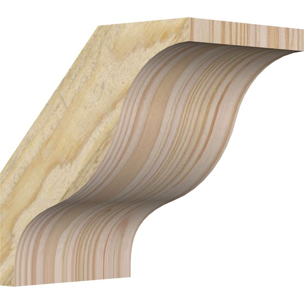 Ekena Millwork 4"W x 6"D x 6"H Funston Rough Sawn Knee Brace, Douglas Fir - BRC04X06X06FST00RDF