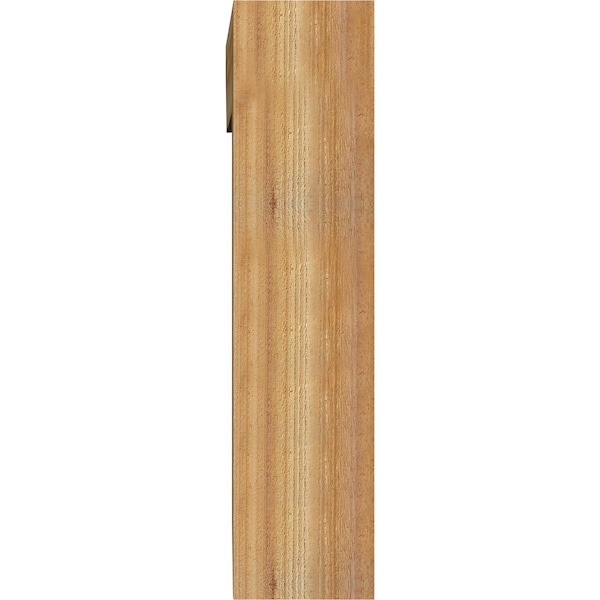 Ekena Millwork Thorton Slat Rough Sawn Bracket w/ Offset Brace, Western Red Cedar, 8"W x 34"D x 34"H - BKT0806X34X34THR06RWR