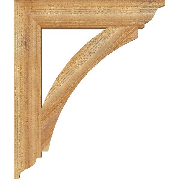 Ekena Millwork Thorton Traditional Rough Sawn Bracket, Western Red Cedar, 4"W x 22"D x 26"H - BKT04X22X26THR01RWR