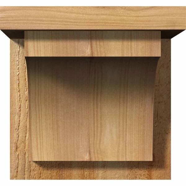 Ekena Millwork Huntington Rough Sawn Corbel w/Backplate, Western Red Cedar, 8"W x 8"D x 8"H - COR08X08X08HUN01RWR