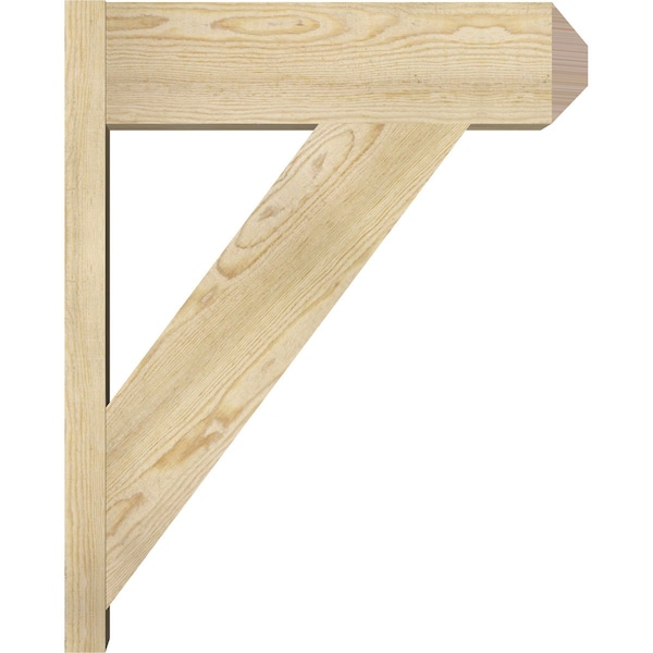 Ekena Millwork Traditional Craftsman Rough Sawn Outlooker, Douglas Fir, 8"W x 26"D x 32"H - OUT08X26X32TRA04RDF