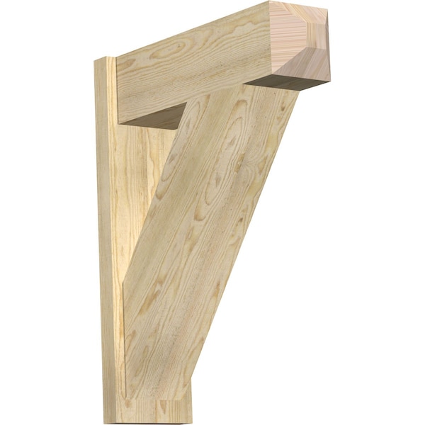 Ekena Millwork Traditional Craftsman Rough Sawn Outlooker, Douglas Fir, 8"W x 26"D x 32"H - OUT08X26X32TRA04RDF
