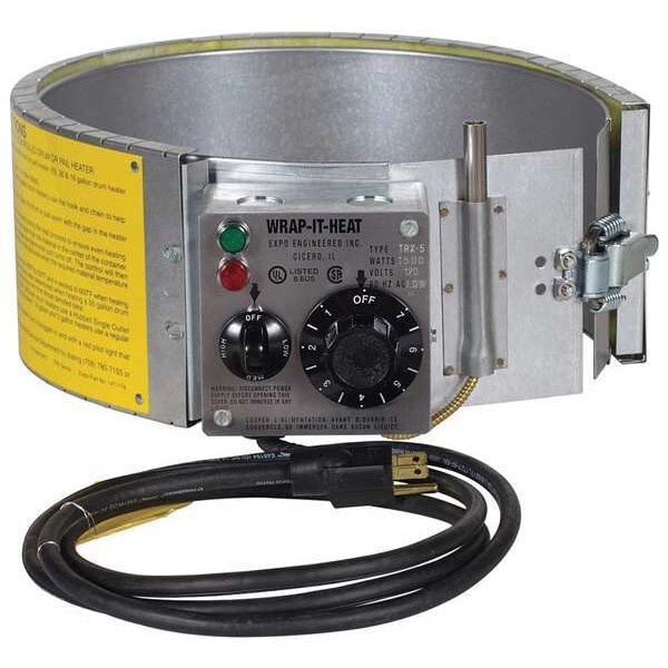 Zoro Select Pail Heater, Electric, 5 gal., 120V - TRX5H115