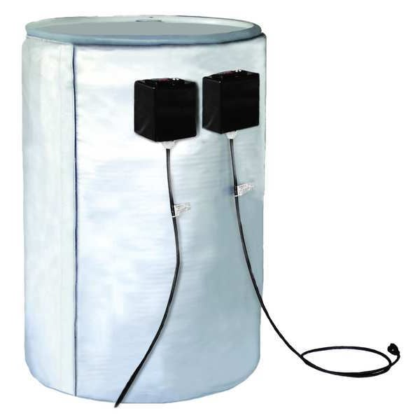 Briskheat Drum Heater, Dual Zone - For Metal Drums, 55 Gallon, 240V, 3200W - FGDDC55240D