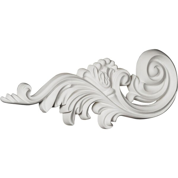 Ekena Millwork 11 7/8"W x 4 7/8"H x 7/8"P Medway Scroll Onlay, Left - ONL12X05X01ME-L