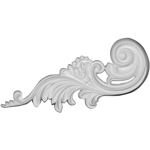 Ekena Millwork 11 7/8"W x 4 7/8"H x 7/8"P Medway Scroll Onlay, Left - ONL12X05X01ME-L