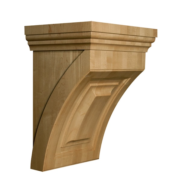 Osborne Wood Products 14 5/8 x 6 1/4 x 8 7/8 Massive Panelled Corbel in Rubberwood <smal - 8875RW