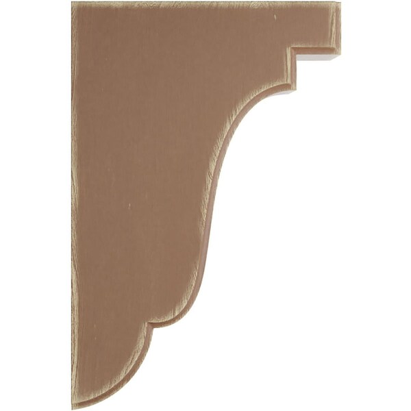 Ekena Millwork 1 3/4"W x 5"D x 7 1/2"H Bedford Wood Vintage Decor Bracket, Weathered Brown - BKTWD02X05X08BEBR
