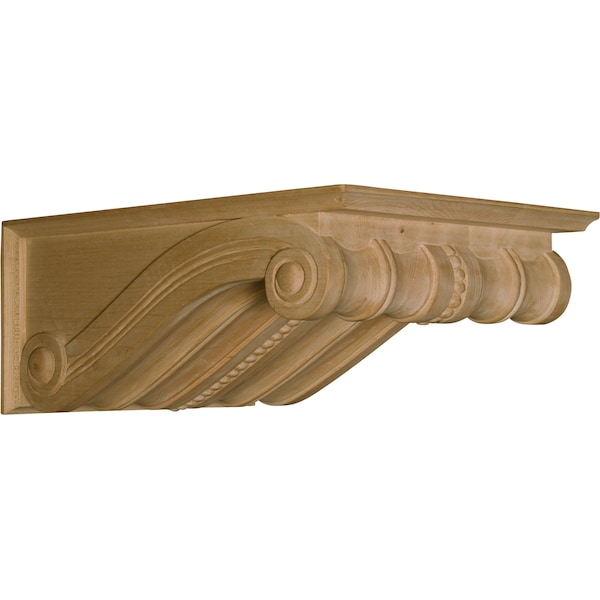 Osborne Wood Products 8 x 12 x 17 Buenos Aires Beaded Corbel in Black Walnut - 8772W