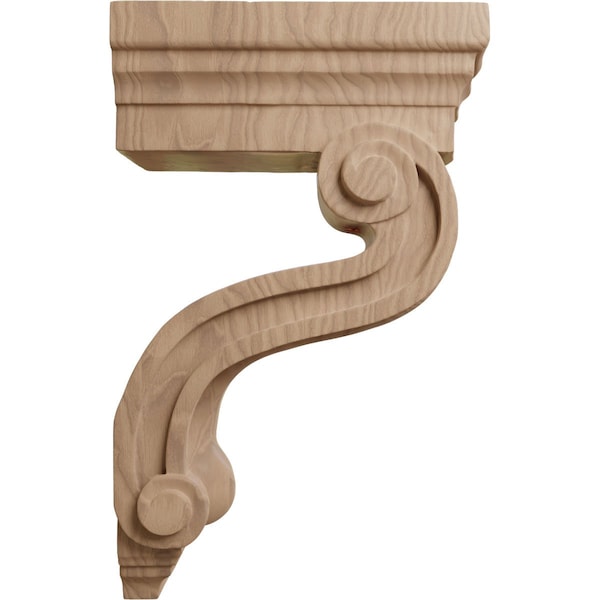 Ekena Millwork 3 3/8"W x 6 1/2"D x 10 1/2"H Los Angeles Hollow Back Corbel, Mahogany - COR03X06X10HAGM