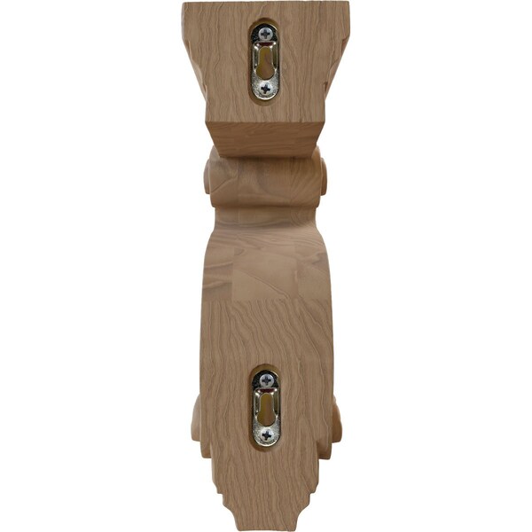 Ekena Millwork 3 3/8"W x 6 1/2"D x 10 1/2"H Los Angeles Hollow Back Corbel, Mahogany - COR03X06X10HAGM