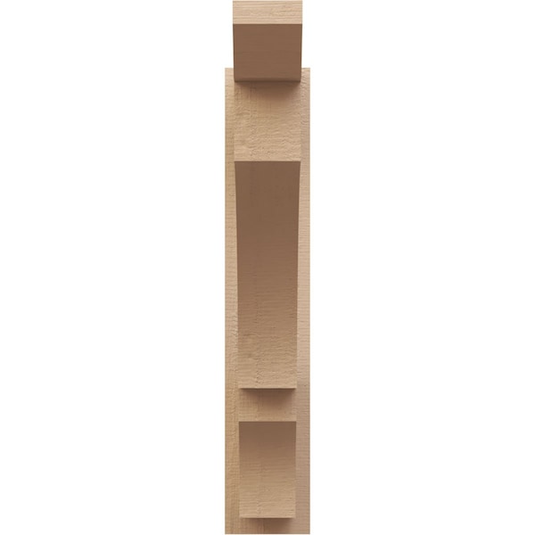 Ekena Millwork 5 1/2-in W x 22-in D x 30-in H Balboa Slat Rough Cedar Woodgrain TimberThane Outlooker, Primed Tan - OUTUR055X22X30BOA24RCPR