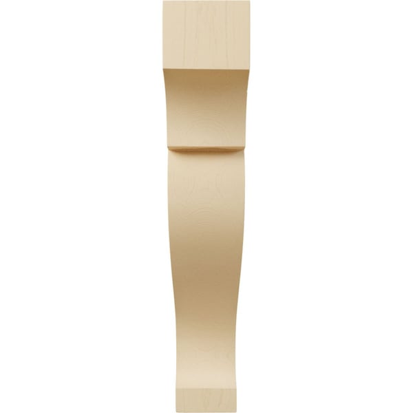Ekena Millwork 2 1/2"W x 8"D x 14"H Large Rockport Wood Corbel, Maple - CORW03X08X14RKMA
