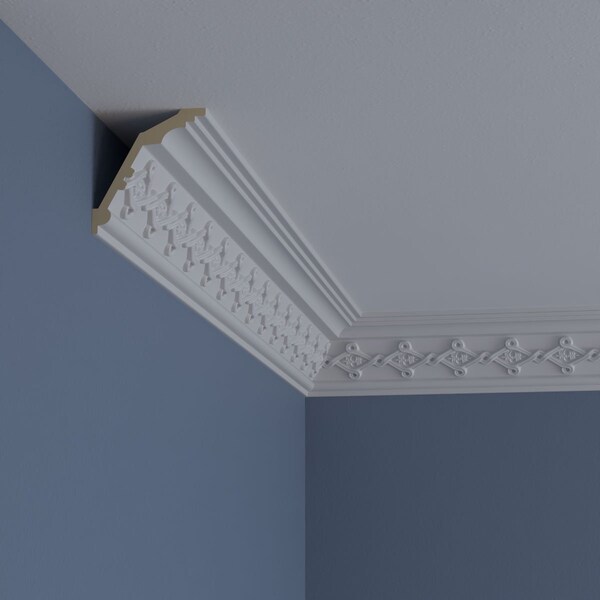 Ekena Millwork 3 1/8"H x 2 7/8"P x 4 1/4"F x 94 1/2"L Kendall Crown Moulding - MLD03X03X04KD