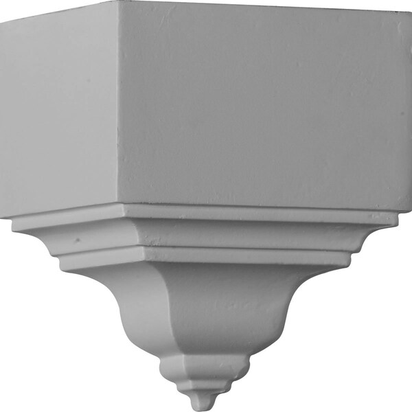 Ekena Millwork 3 1/8"P x 3 1/8"W x 7 3/4"H, Outside Corner for Moulding Profiles Less than 3 1/8"P and 3 7/8"H - MOC03X03BI
