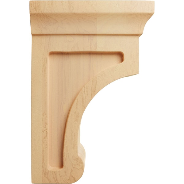 Ekena Millwork 2 1/2"W x 4"D x 6"H Small Gomez Wood Bracket, Red Oak - BKTW02X04X06GORO