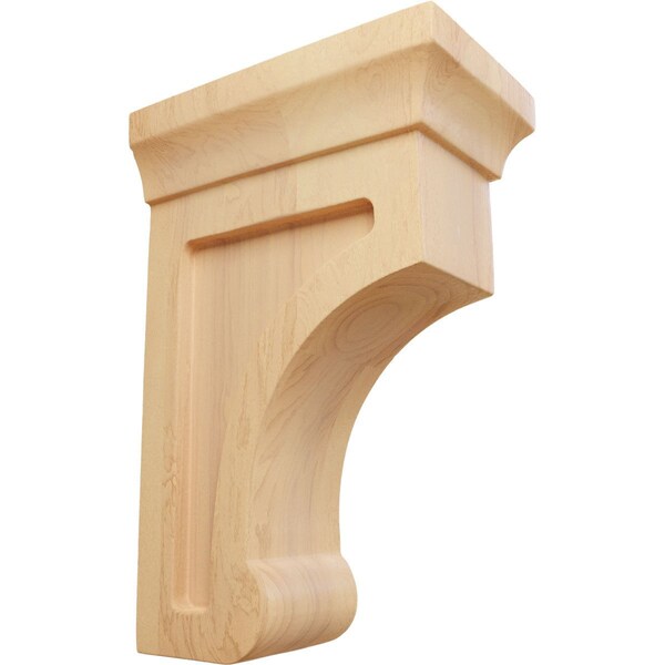 Ekena Millwork 2 1/2"W x 4"D x 6"H Small Gomez Wood Bracket, Red Oak - BKTW02X04X06GORO