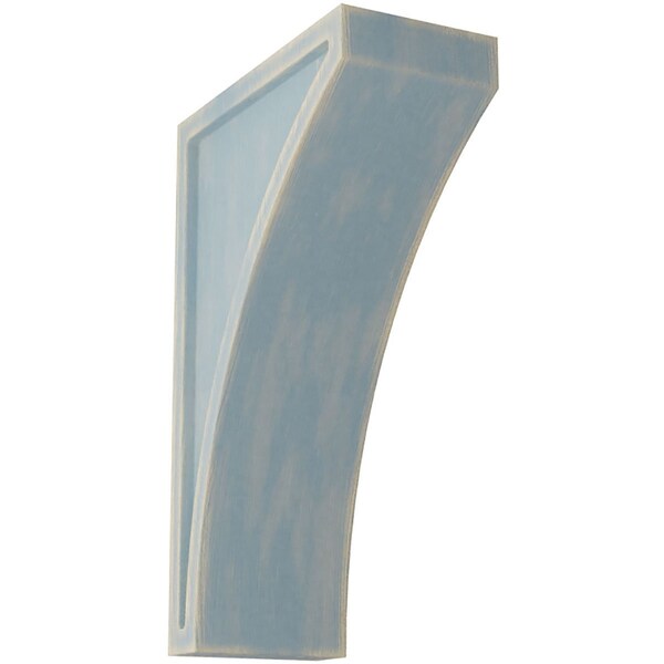 Ekena Millwork 3"W x 6 1/2"D x 10"H Large Lawson Wood Vintage Decor Corbel, Driftwood Blue - CORWD03X06X10LWBU