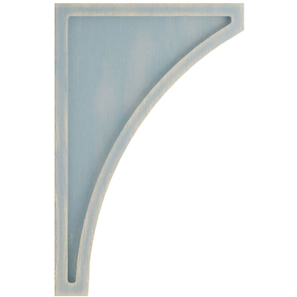 Ekena Millwork 3"W x 6 1/2"D x 10"H Large Lawson Wood Vintage Decor Corbel, Driftwood Blue - CORWD03X06X10LWBU
