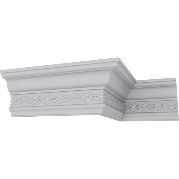 Ekena Millwork 4 1/8"H x 2 3/8"P x 4 7/8"F x 94 1/2"L, (2 3/4" Repeat), Robin Crown Moulding - MLD04X02X04RB