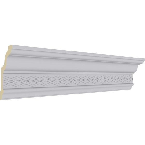 Ekena Millwork 4 1/8"H x 2 3/8"P x 4 7/8"F x 94 1/2"L, (2 3/4" Repeat), Robin Crown Moulding - MLD04X02X04RB