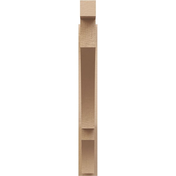 Ekena Millwork 5 1/2-in W x 36-in D x 44-in H Balboa Block Rough Cedar Woodgrain TimberThane Outlooker, Primed Tan - OUTUR055X36X44BOA44RCPR