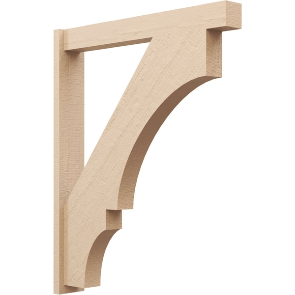 Ekena Millwork 5 1/2-in W x 36-in D x 44-in H Balboa Block Rough Cedar Woodgrain TimberThane Outlooker, Primed Tan - OUTUR055X36X44BOA44RCPR