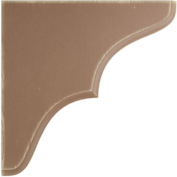 Ekena Millwork 1 3/4"W x 7 1/2"D x 7 1/2"H Stratford Wood Vintage Decor Bracket, Weathered Brown - BKTWD02X08X08STBR