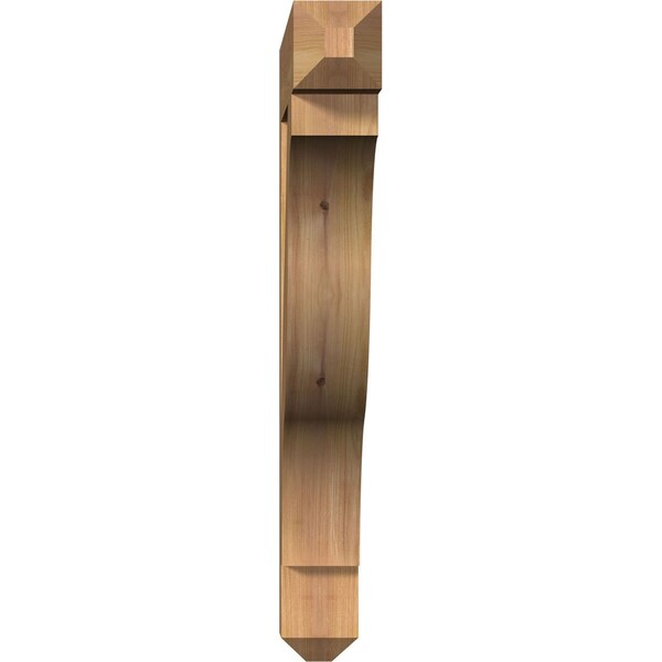 Ekena Millwork Funston Craftsman Smooth Bracket, Western Red Cedar, 3 1/2"W x 28"D x 28"H - BKT04X28X28FST04SWR