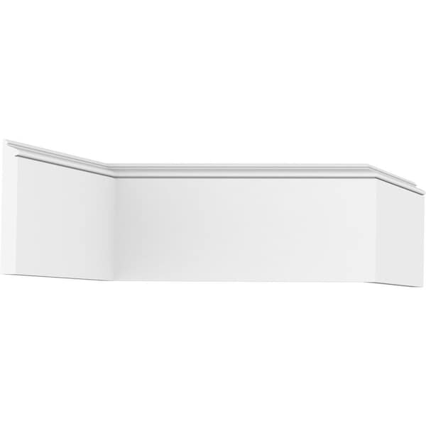 Ekena Millwork 8 1/2"H x 3/4"P x 96"L Combination Base Moulding, PVC - MLD08X01X96COSWPV