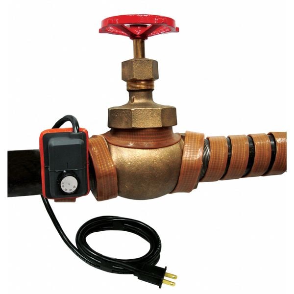Briskheat Heating Tape, Adjustable Thermostat Control, 120VAC, 144W, 1"W x 2'L - HSTAT101002