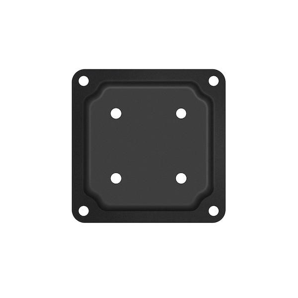 Nuvo Iron BLACK 4in x 4in WOOD POST CONNECTOR PLATE - WPCP4B