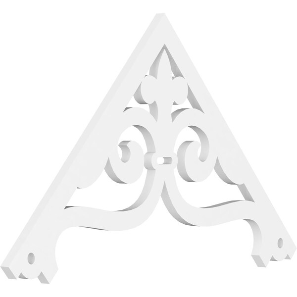 Ekena Millwork Pitch Finley Architectural Grade PVC Gable Pediment, 36"W x 21"H x 1"P (14/12) - GPP036X021X100FIN