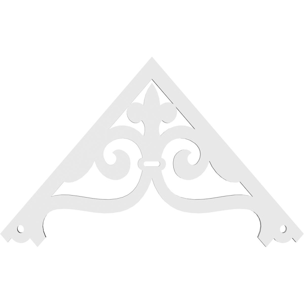 Ekena Millwork Pitch Finley Architectural Grade PVC Gable Pediment, 36"W x 21"H x 1"P (14/12) - GPP036X021X100FIN