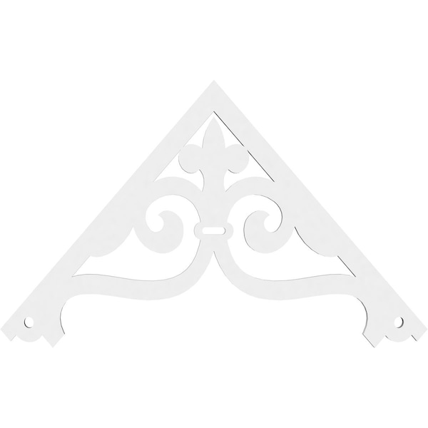 Ekena Millwork Pitch Finley Architectural Grade PVC Gable Pediment, 36"W x 21"H x 1"P (14/12) - GPP036X021X100FIN