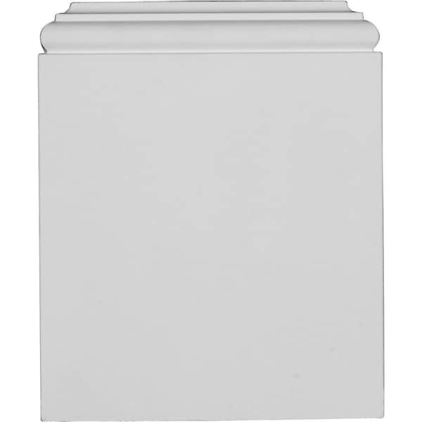 Ekena Millwork Plinth Block, Polyurethane, 10-1/4 in H, 8-3/4 in W, Factory Primed - PB08X10X01TR
