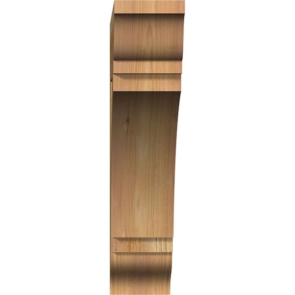 Ekena Millwork Thorton Traditional Rough Sawn Bracket, Western Red Cedar, 4"W x 18"D x 18"H - BKT04X18X18THR01RWR
