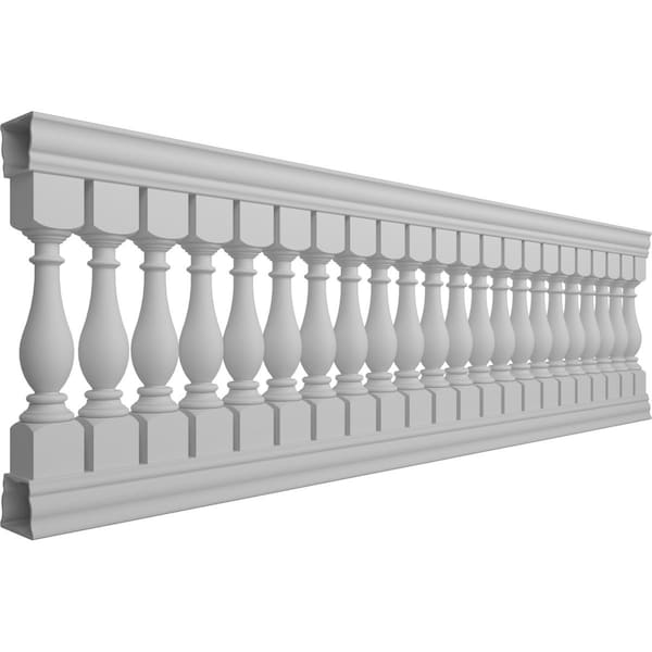 Ekena Millwork Fiberthane Legacy Balustrade Railing Kit, Style A (6 1/4" On-Center Spacing to Pass 4" Sphere Code) - BALK42X132LGA