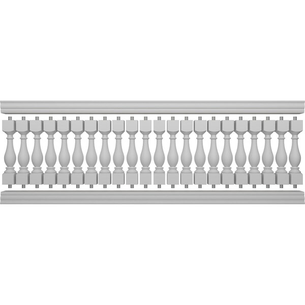 Ekena Millwork Fiberthane Legacy Balustrade Railing Kit, Style A (6 1/4" On-Center Spacing to Pass 4" Sphere Code) - BALK42X132LGA